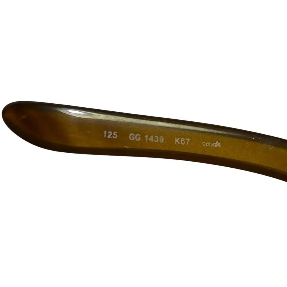 Gucci Translucent Brown Havanna Eyeglasses Frames (#1439) 51-15 125 Italy
